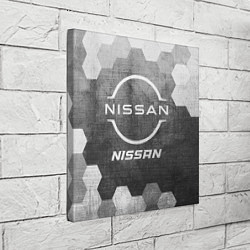 Холст квадратный Nissan - grey gradient, цвет: 3D-принт — фото 2