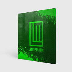 Холст квадратный Lindemann - green gradient, цвет: 3D-принт