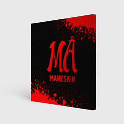 Холст квадратный Maneskin - red gradient, цвет: 3D-принт