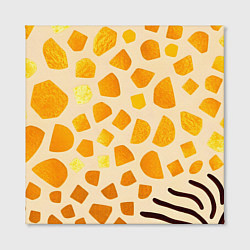 Холст квадратный Золотистые пятна жирафа, цвет: 3D-принт — фото 2