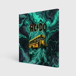 Картина квадратная Автобус ACDC в молнии