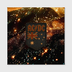 Холст квадратный ACDC в стиле нашивки, цвет: 3D-принт — фото 2