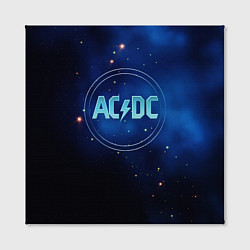 Холст квадратный ACDC логотип на синем фоне, цвет: 3D-принт — фото 2
