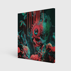 Холст квадратный Череп из морских глубин, цвет: 3D-принт