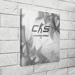 Холст квадратный Counter-Strike 2 - white gradient, цвет: 3D-принт — фото 2