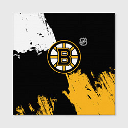Холст квадратный Бостон Брюинз - разлитая краска, цвет: 3D-принт — фото 2