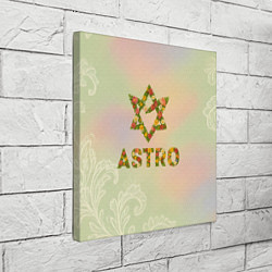 Холст квадратный Логотип Astro цветочный, цвет: 3D-принт — фото 2
