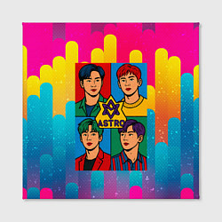 Холст квадратный Astro разноцветный комикс, цвет: 3D-принт — фото 2