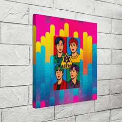 Холст квадратный Astro разноцветный комикс, цвет: 3D-принт — фото 2