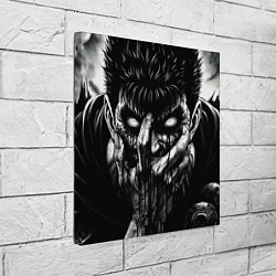 Холст квадратный Гэтс берсерк закрывает лицо, цвет: 3D-принт — фото 2