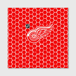 Холст квадратный Детройт Ред Уингз - красные соты, цвет: 3D-принт — фото 2