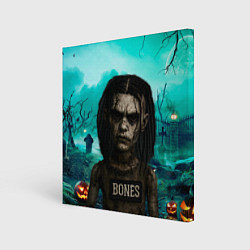 Картина квадратная Bones в стиле хоррор куклы