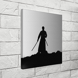 Холст квадратный Самурай в поле, цвет: 3D-принт — фото 2