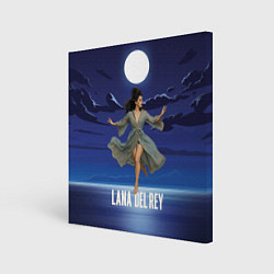 Холст квадратный Lana Del Rey танцует под луной, цвет: 3D-принт