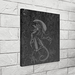 Холст квадратный Ксеноморф в серых тонах, цвет: 3D-принт — фото 2