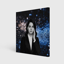 Холст квадратный Lana Del Rey в костюме, цвет: 3D-принт
