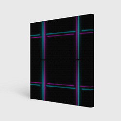 Холст квадратный Neon pink light blue, цвет: 3D-принт