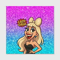 Холст квадратный Леди Гага мультяшная, цвет: 3D-принт — фото 2
