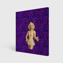 Холст квадратный Леди Гага марионетка, цвет: 3D-принт