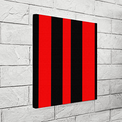 Холст квадратный Color black red lines, цвет: 3D-принт — фото 2