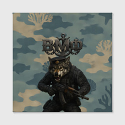 Холст квадратный ВМФ пехотинец волк, цвет: 3D-принт — фото 2