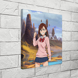 Холст квадратный Сиратори Айра злая - Дандадан, цвет: 3D-принт — фото 2