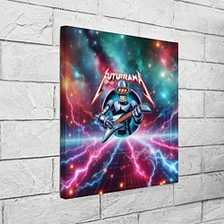 Холст квадратный Гитарист Бендер рок группы Футурама, цвет: 3D-принт — фото 2