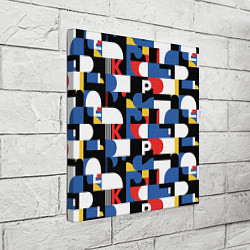 Холст квадратный Геометрия букв, цвет: 3D-принт — фото 2