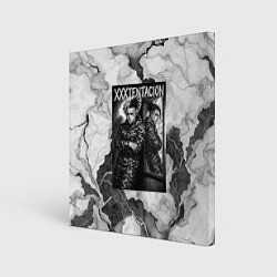 Холст квадратный XXXTentacion облокотился об зеркало, цвет: 3D-принт