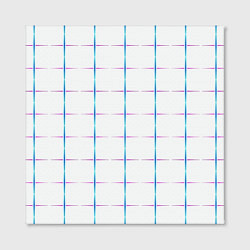 Холст квадратный Color white blue stripes, цвет: 3D-принт — фото 2