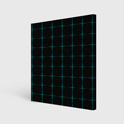 Холст квадратный Color black blue crosses, цвет: 3D-принт