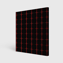 Холст квадратный Color black red crosses, цвет: 3D-принт