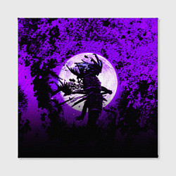 Холст квадратный Самурай при луне, цвет: 3D-принт — фото 2