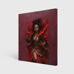 Холст квадратный Незуко Камадо реализм, цвет: 3D-принт