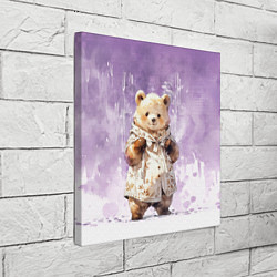 Холст квадратный Умилительный мишка, цвет: 3D-принт — фото 2