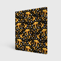 Холст квадратный Грибной дождик, цвет: 3D-принт