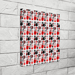 Холст квадратный Много матрешек, цвет: 3D-принт — фото 2