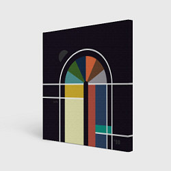 Холст квадратный Витраж модерн, цвет: 3D-принт