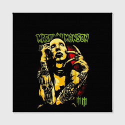 Холст квадратный Marilyn Manson tattoo, цвет: 3D-принт — фото 2