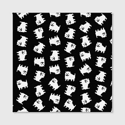 Холст квадратный Annoying dog pattern - Undertale, цвет: 3D-принт — фото 2