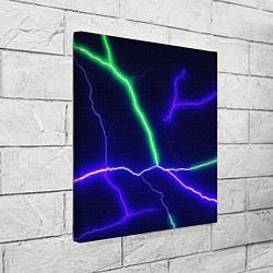 Холст квадратный Multicolored lightning, цвет: 3D-принт — фото 2