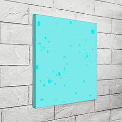 Холст квадратный Color light blue shapes, цвет: 3D-принт — фото 2