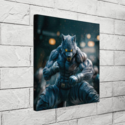 Холст квадратный Волк боец, цвет: 3D-принт — фото 2