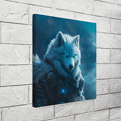 Холст квадратный Воин волк зимой, цвет: 3D-принт — фото 2