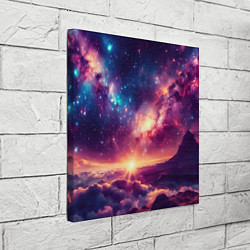 Холст квадратный Фантастический космос вид с планеты, цвет: 3D-принт — фото 2