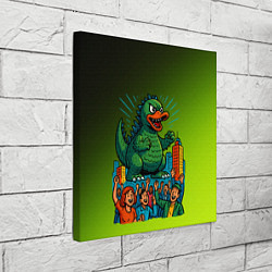 Холст квадратный Годзилла утка, цвет: 3D-принт — фото 2