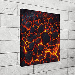 Холст квадратный Огненная лава вулкана, цвет: 3D-принт — фото 2