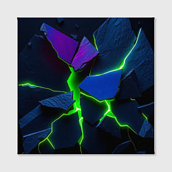 Холст квадратный Neon tile, цвет: 3D-принт — фото 2