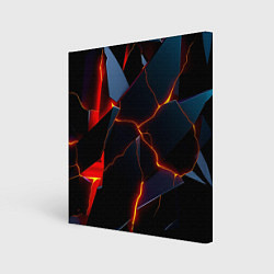 Холст квадратный Plate fracturing, цвет: 3D-принт