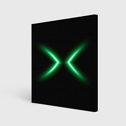 Холст квадратный Neon green lines, цвет: 3D-принт
